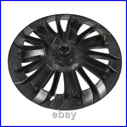 Matte Black 4Pcs 19in Wheel Hub Cover Low Wind Resistance Protective For Model
