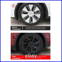 Matte Black 4Pcs 19in Wheel Hub Cover Low Wind Resistance Protective For Model