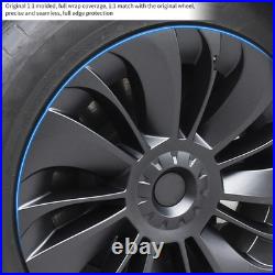 Matte Black 4Pcs 19in Wheel Hub Cover Low Wind Resistance Protective For Model