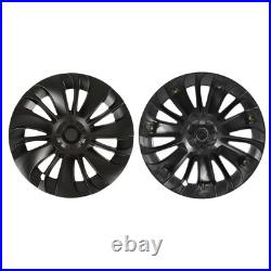 Matte Black 4Pcs 19in Wheel Hub Cover Low Wind Resistance Protective For Model