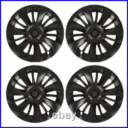 Matte Black 4Pcs 19in Wheel Hub Cover Low Wind Resistance Protective For Model