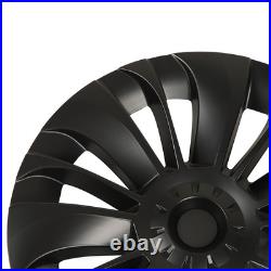 Matte Black 4Pcs 19in Wheel Hub Cover Low Wind Resistance Protective For Model