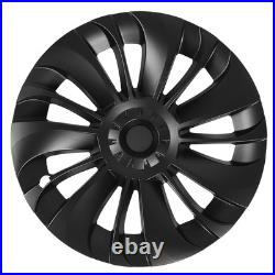 Matte Black 4Pcs 19in Wheel Hub Cover Low Wind Resistance Protective For Model