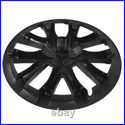 (Matte Black)4Pcs Hubcap Wheel Covers 18in Model S Plaid Style Full