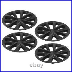 (Matte Black)4Pcs Hubcap Wheel Covers 18in Model S Plaid Style Full