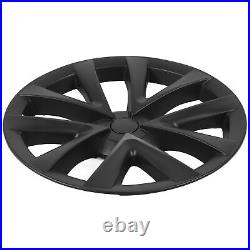 (Matte Black)4Pcs Hubcap Wheel Covers 18in Model S Plaid Style Full