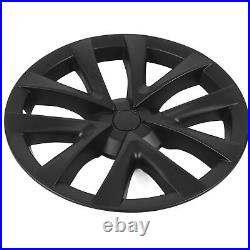 (Matte Black)4Pcs Hubcap Wheel Covers 18in Model S Plaid Style Full