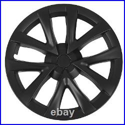 (Matte Black)4Pcs Hubcap Wheel Covers 18in Model S Plaid Style Full