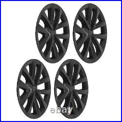 (Matte Black)4Pcs Hubcap Wheel Covers 18in Model S Plaid Style Full