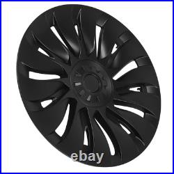 Matte Black 4Pcs Hubcap Wheel Covers High Protection Anti Scratch 19 Inch