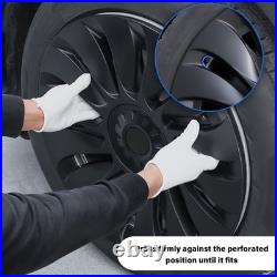 Matte Black 4Pcs Hubcap Wheel Covers High Protection Anti Scratch 19 Inch