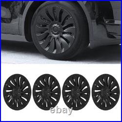 Matte Black 4Pcs Hubcap Wheel Covers High Protection Anti Scratch 19 Inch