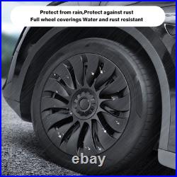 Matte Black 4Pcs Hubcap Wheel Covers High Protection Anti Scratch 19 Inch