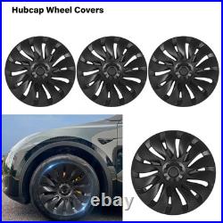 Matte Black 4Pcs Hubcap Wheel Covers High Protection Anti Scratch 19 Inch