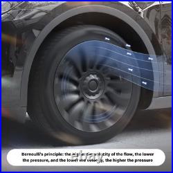 Matte Black 4Pcs Hubcap Wheel Covers High Protection Anti Scratch 19 Inch