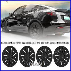 Matte Black 4Pcs Hubcap Wheel Covers High Protection Anti Scratch 19 Inch