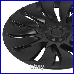 (Matte Black)4Pcs Model Y 2020 To 2023 Hubcap Wheel Covers 19 Inch Stylish°