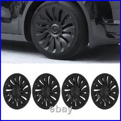 (Matte Black)4Pcs Model Y 2020 To 2023 Hubcap Wheel Covers 19 Inch Stylish°