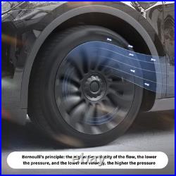 (Matte Black)4Pcs Model Y 2020 To 2023 Hubcap Wheel Covers 19 Inch Stylish°