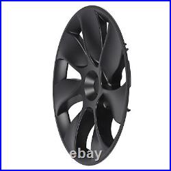 (Matte Black)4 Pcs Car Wheel Rim Hubcap 19in Wheel Hub Cap Whirlwind Style