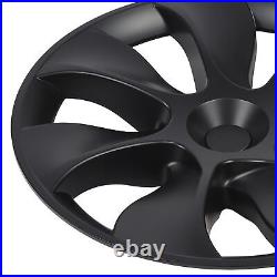 (Matte Black)4 Pcs Car Wheel Rim Hubcap 19in Wheel Hub Cap Whirlwind Style