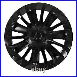Matte Black 4pcs 19 Inch Hubcap Asymmetrical Wheel Hub Cover For Model Y 2020-2