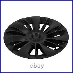 Matte Black 4pcs 19 Inch Hubcap Symmetrical Wheel Hub Cover For Model Y