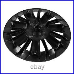 Matte Black 4pcs 19 Inch Hubcap Symmetrical Wheel Hub Cover For Model Y