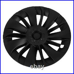 Matte Black 4pcs 19 Inch Hubcap Symmetrical Wheel Hub Cover For Model Y