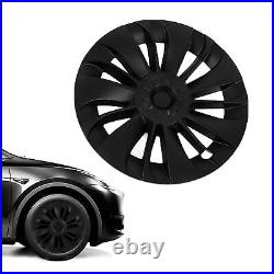 Matte Black 4pcs 19 Inch Hubcap Symmetrical Wheel Hub Cover For Model Y