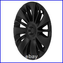 Matte Black 4pcs 19 Inch Hubcap Symmetrical Wheel Hub Cover For Model Y