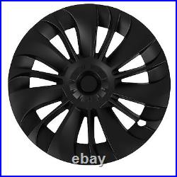 Matte Black 4pcs 19 Inch Hubcap Symmetrical Wheel Hub Cover For Model Y