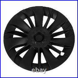 Matte Black 4pcs 19 Inch Hubcap Symmetrical Wheel Hub Cover For Model Y