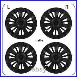 Matte Black 4pcs 19 Inch Hubcap Symmetrical Wheel Hub Cover For Model Y