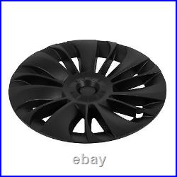 (Matte Black)4pcs 19 Inch Symmetrical Design Wheel Hub Cap For Model Y
