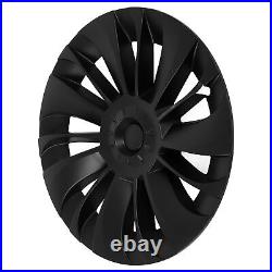 (Matte Black)4pcs 19 Inch Symmetrical Design Wheel Hub Cap For Model Y