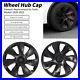 Matte Black 4pcs Hubcaps For 19 Inch Wheels Full Wrap Coverage Hub Cover For