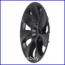 (Matte Black)4pcs Hubcaps Universal Wheel Rim Cover Wrap Coverage Hub Cap