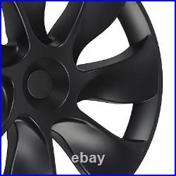 (Matte Black)4pcs Hubcaps Universal Wheel Rim Cover Wrap Coverage Hub Cap