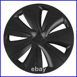 (Matte Black)4pcs Wheel Hub Cap For Model Y 2020 To 2023 Model S Style 19