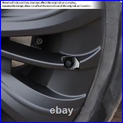 (Matte Black)Asymmetrical Design 19 Inch Hubcap 4pcs Wheel Hub Cap Replacement