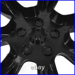 (Matte Black)Car Hub Caps Exquisite 4PCS Wheel Cover Hubcaps Waterproof For