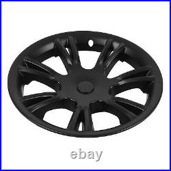 (Matte Black)Car Hub Caps Exquisite 4PCS Wheel Cover Hubcaps Waterproof For