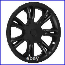 (Matte Black)Car Hub Caps Exquisite 4PCS Wheel Cover Hubcaps Waterproof For