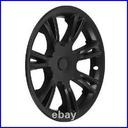 (Matte Black)Car Hub Caps Exquisite 4PCS Wheel Cover Hubcaps Waterproof For