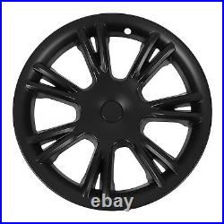 (Matte Black)Car Hub Caps Exquisite 4PCS Wheel Cover Hubcaps Waterproof For