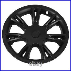 (Matte Black)Car Hub Caps Exquisite 4PCS Wheel Cover Hubcaps Waterproof For