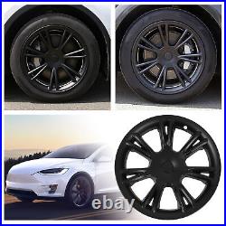 (Matte Black)Car Hub Caps Exquisite 4PCS Wheel Cover Hubcaps Waterproof For