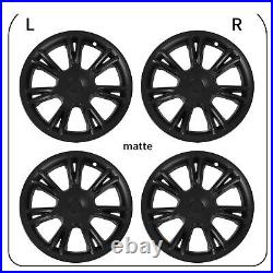 (Matte Black)Car Hub Caps Exquisite 4PCS Wheel Cover Hubcaps Waterproof For