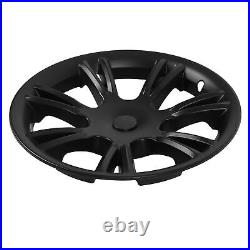 (Matte Black)Car Hub Caps Exquisite 4PCS Wheel Cover Hubcaps Waterproof For